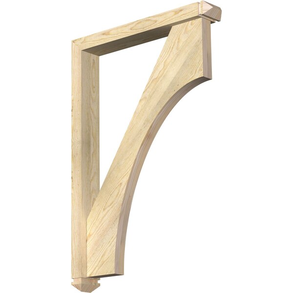 Ekena Millwork Westlake Arts and Crafts Rough Sawn Bracket w/ Offset Brace, Douglas Fir, 4"W x 26"D x 38"H BKT0402X26X38WTL03RDF - main